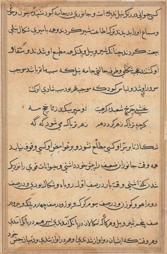 Page from Tales of a Parrot (Tuti-nama): text page