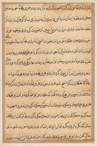 Page from Tales of a Parrot (Tuti-nama): text page