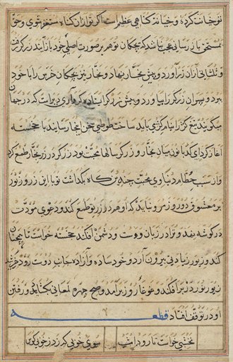 Page from Tales of a Parrot (Tuti-nama): text page