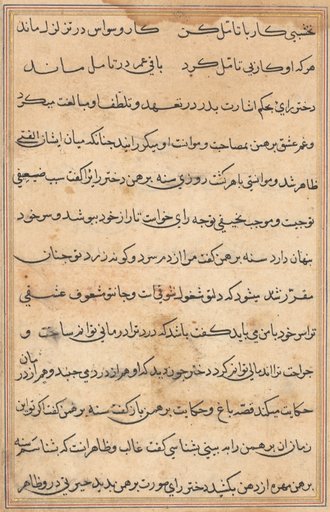 Page from Tales of a Parrot (Tuti-nama): text page