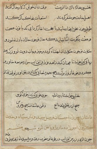Page from Tales of a Parrot (Tuti-nama): text page