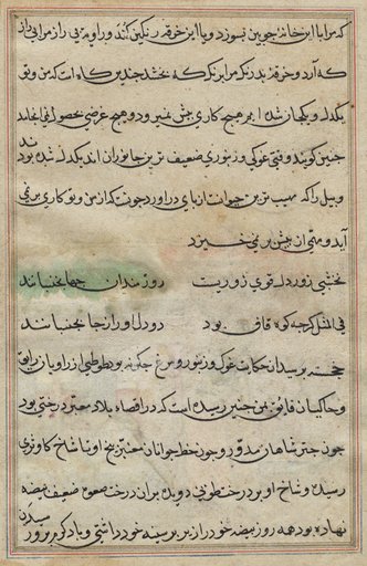 Page from Tales of a Parrot (Tuti-nama): text page