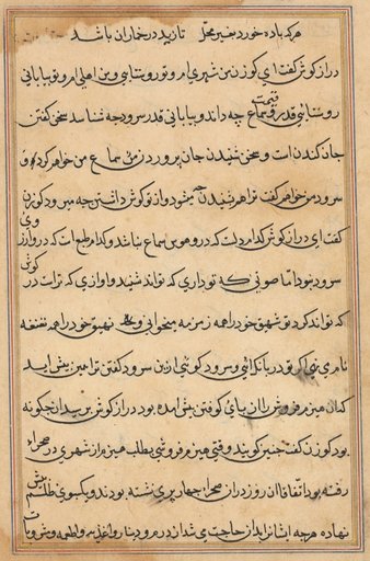 Page from Tales of a Parrot (Tuti-nama): text page