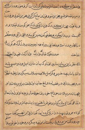 Page from Tales of a Parrot (Tuti-nama): text page