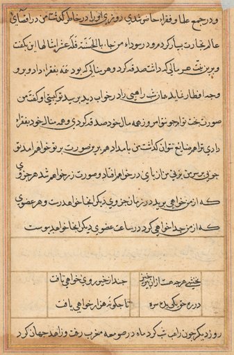 Page from Tales of a Parrot (Tuti-nama): text page