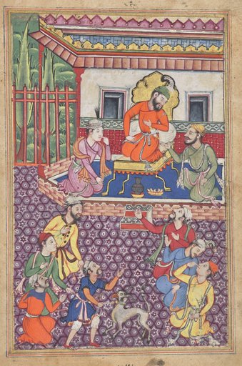 The court of the Raja of Ujjain, from a Tuti-nama (Tales of a Parrot): Forty-sixth Night