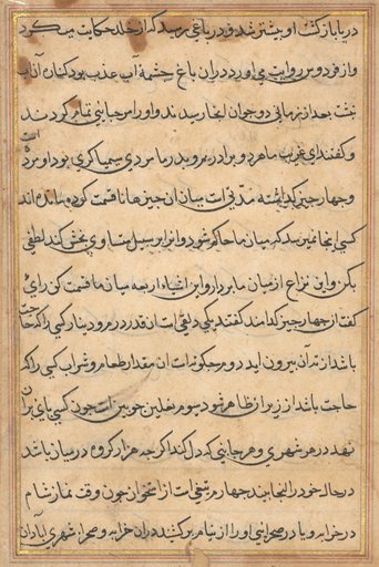 Page from Tales of a Parrot (Tuti-nama): text page
