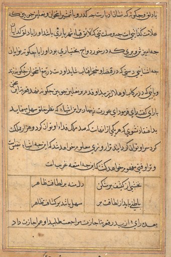 Page from Tales of a Parrot (Tuti-nama): text page