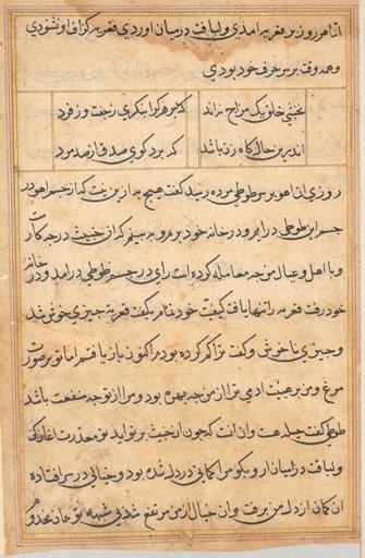 Page from Tales of a Parrot (Tuti-nama): text page