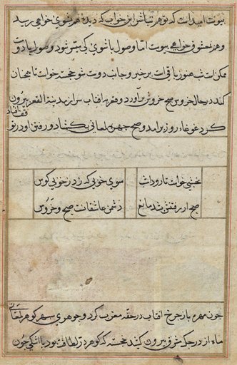 Page from Tales of a Parrot (Tuti-nama): text page