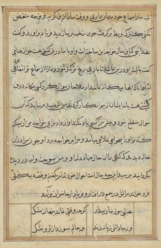 Page from Tales of a Parrot (Tuti-nama): text page