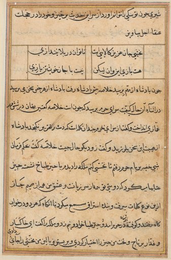 Page from Tales of a Parrot (Tuti-nama): text page