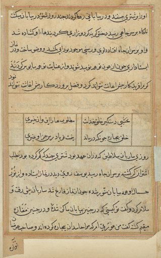 Page from Tales of a Parrot (Tuti-nama): text page