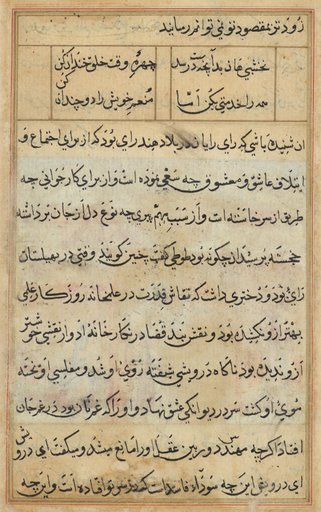 Page from Tales of a Parrot (Tuti-nama): text page