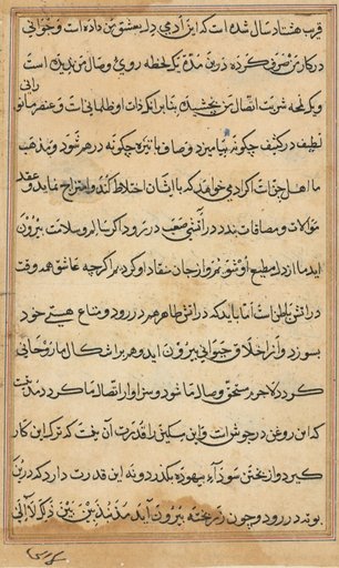 Page from Tales of a Parrot (Tuti-nama): text page