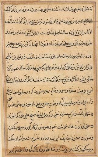 Page from Tales of a Parrot (Tuti-nama): text page