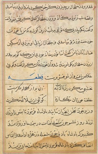Page from Tales of a Parrot (Tuti-nama): text page