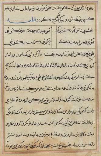 Page from Tales of a Parrot (Tuti-nama): text page
