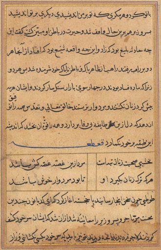 Page from Tales of a Parrot (Tuti-nama): text page