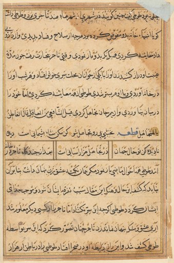Page from Tales of a Parrot (Tuti-nama): text page