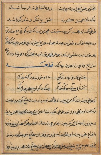 Page from Tales of a Parrot (Tuti-nama): text page