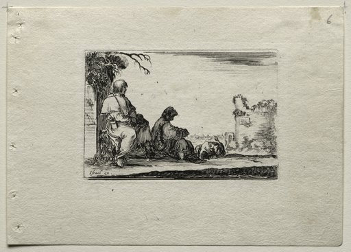 Caprices: Two Pilgrims Resting and a Peasant