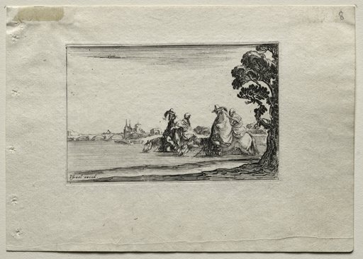 Caprices: Cavaliers Watering their Horses in a River