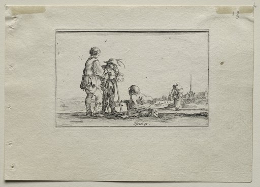 Caprices: Two Standing Beggars and a Cripple