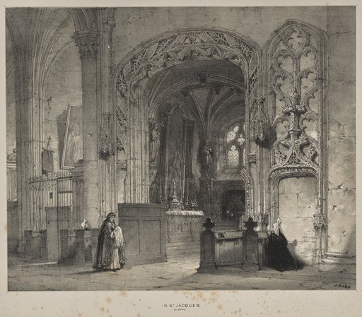 Architecture of the Middle Ages: Chapel in St. Jacques, Dieppe