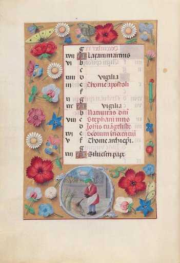Hours of Queen Isabella the Catholic, Queen of Spain: Fol. 13v, December