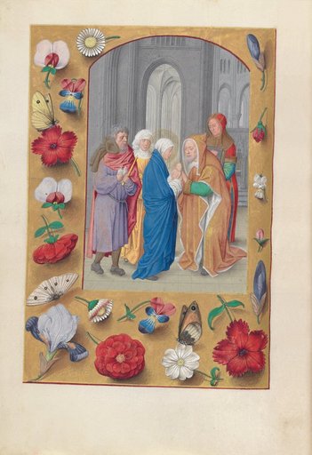 Hours of Queen Isabella the Catholic, Queen of Spain: Fol. 141v, Presentation in the Temple