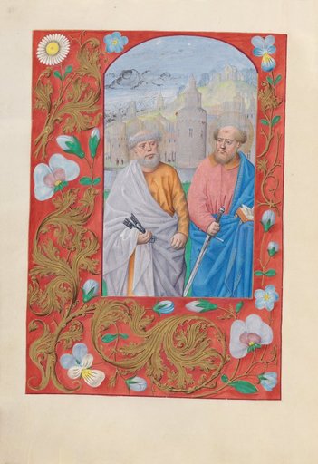 Hours of Queen Isabella the Catholic, Queen of Spain: Fol. 173v, Saints Peter & Paul