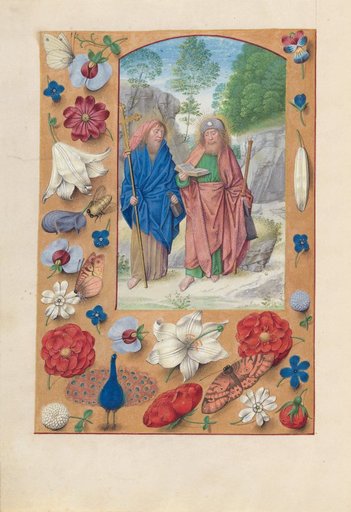 Hours of Queen Isabella the Catholic, Queen of Spain: Fol. 175v, Saints Philip & James
