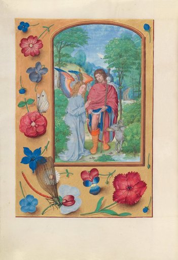 Hours of Queen Isabella the Catholic, Queen of Spain: Fol. 181v, St. Roch