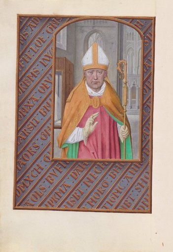 Hours of Queen Isabella the Catholic, Queen of Spain: Fol. 183v, St. Nicholas