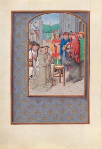 Hours of Queen Isabella the Catholic, Queen of Spain: Fol. 187v, St. Anthony of Padua
