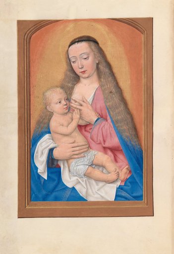 Hours of Queen Isabella the Catholic, Queen of Spain: Fol. 257v, Madonna and Child