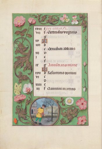 Hours of Queen Isabella the Catholic, Queen of Spain: Fol. 4v, March