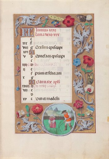 Hours of Queen Isabella the Catholic, Queen of Spain: Fol. 7r, June