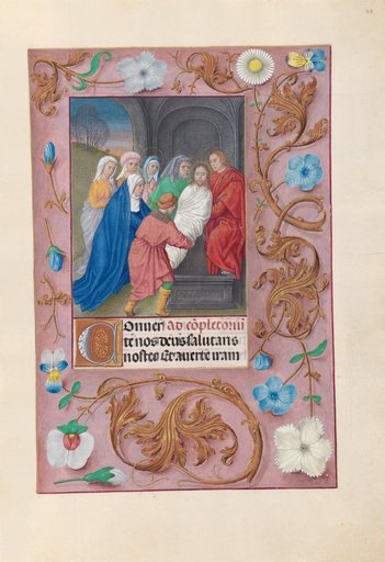 Hours of Queen Isabella the Catholic, Queen of Spain: Fol. 77r, Entombment