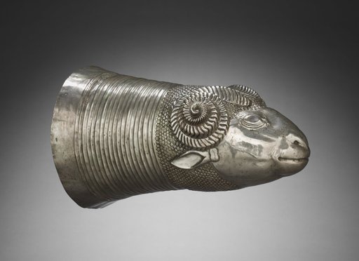 Ram-Head Drinking Vessel