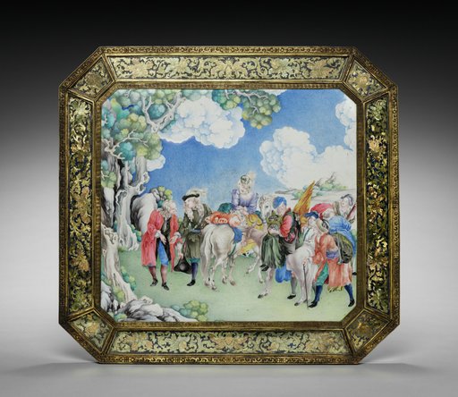 Screen with European Figures (obverse)
