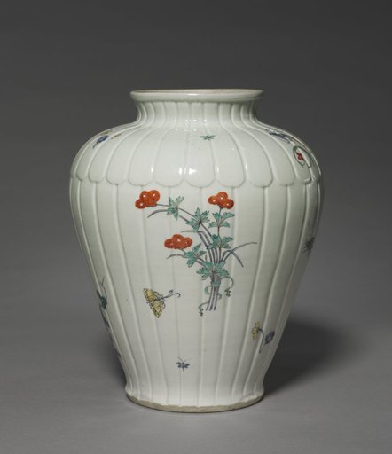 Vase with Floral, Insect, Bird, and Chinese Designs: Kakiemon Type