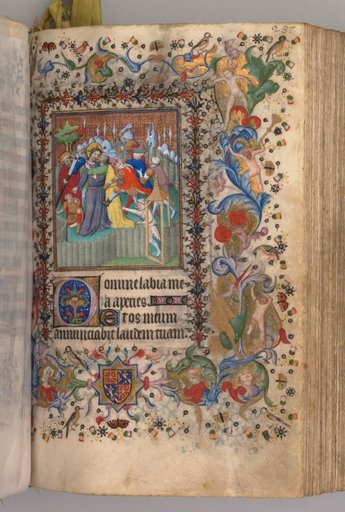 Hours of Charles the Noble, King of Navarre (1361-1425): fol. 144r, Betrayal of Christ