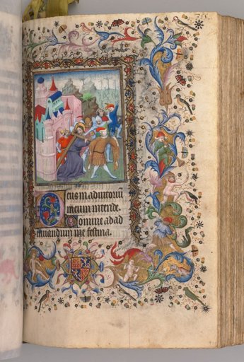 Hours of Charles the Noble, King of Navarre (1361-1425): fol. 170v, Christ Carrying the Cross