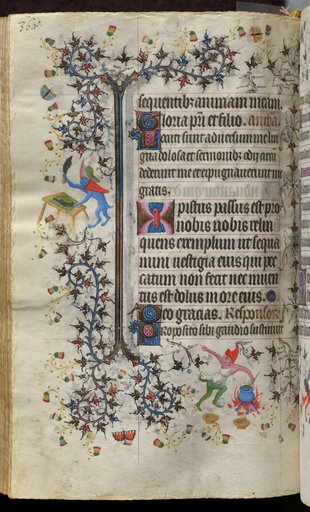 Hours of Charles the Noble, King of Navarre (1361-1425): fol. 177v, Text