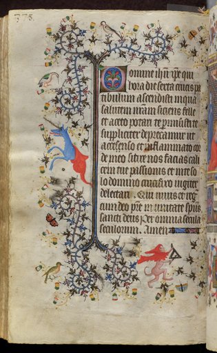 Hours of Charles the Noble, King of Navarre (1361-1425): fol. 184v, Text