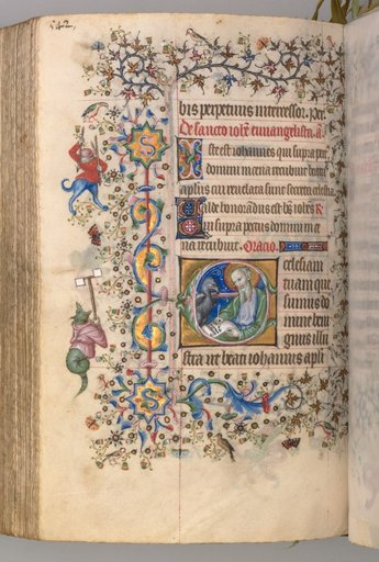 Hours of Charles the Noble, King of Navarre (1361-1425): fol. 265v, St. John the Evangelist