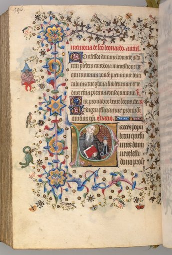 Hours of Charles the Noble, King of Navarre (1361-1425): fol. 292v, St. Leonard