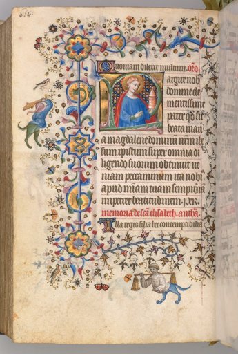 Hours of Charles the Noble, King of Navarre (1361-1425): fol. 296v, St. Mary Magdalene